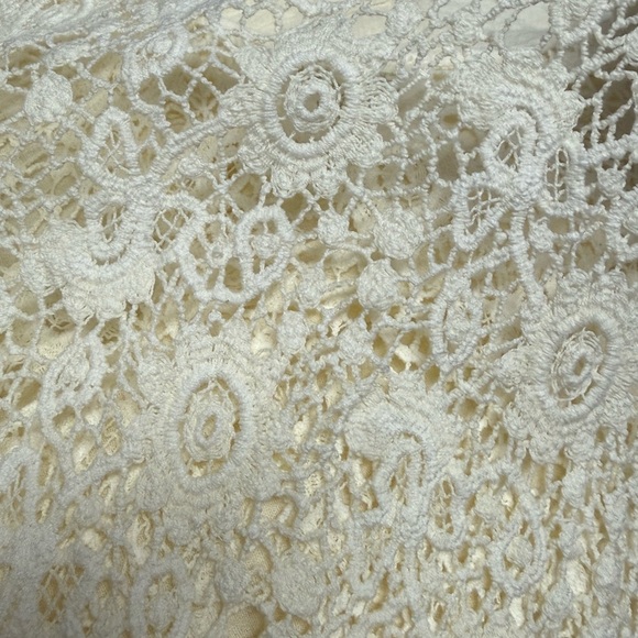 Vintage Style Boho Romantic Cottagecore Dress Crochet Embroidered Maxi Medium - Picture 3 of 10